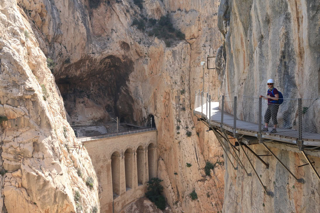Caminito del Rey prowadzi przez wąwóz El Chorro